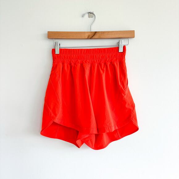 Lululemon Track That High-Rise Lined Short 5" Solar Orange - Picture 1 of 9